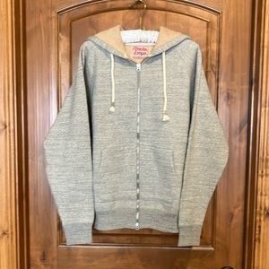 WONDER LOOPER ZIP HOODIE FLEECED FOXFIBRE® HEATHER GREY, New - gift w/o tags.